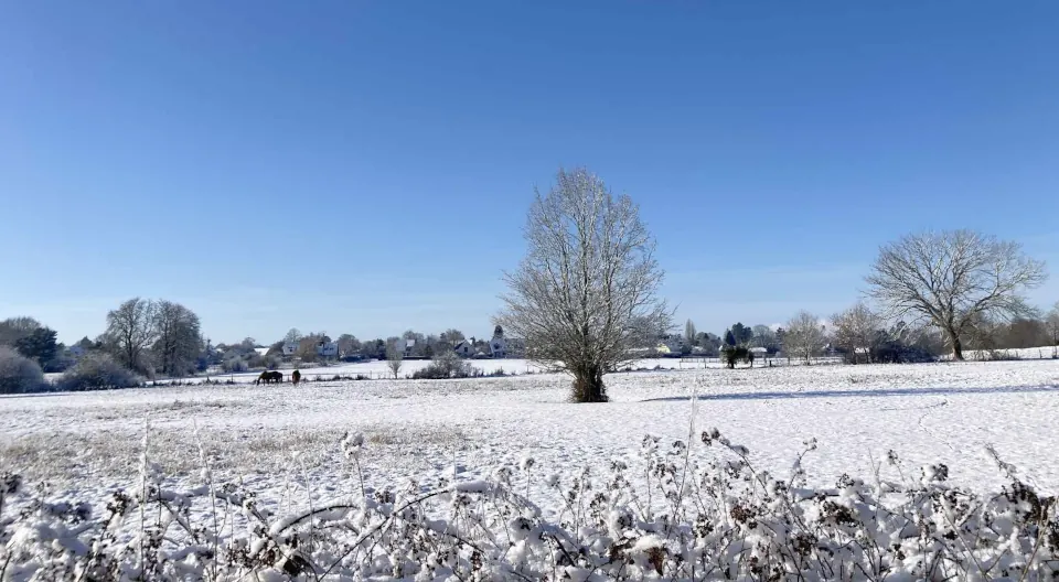 La campagne de La Saussaye dans le département de l'Eure